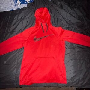 Nike Men's Vibrant Red Hoodie